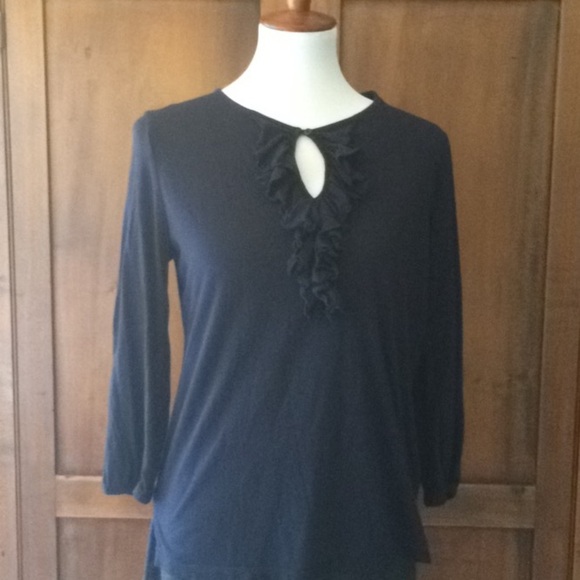 Jones New York Keyhole Ruffle Blouse - Picture 2 of 6